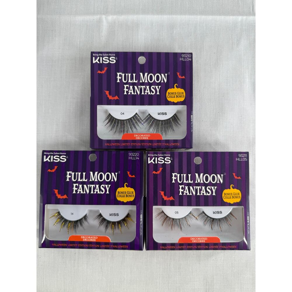 NEW Kiss Halloween Limited Edition Decorated False Lash Full Moon Fantasy